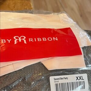 Ruby Ribbon Second Skin Panty XXL in Shell